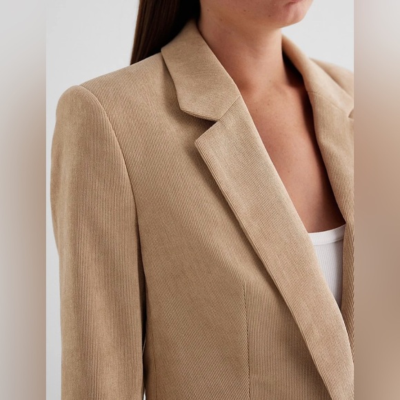 Express Corduroy Cinched Boyfriend Blazer - Picture 3 of 11